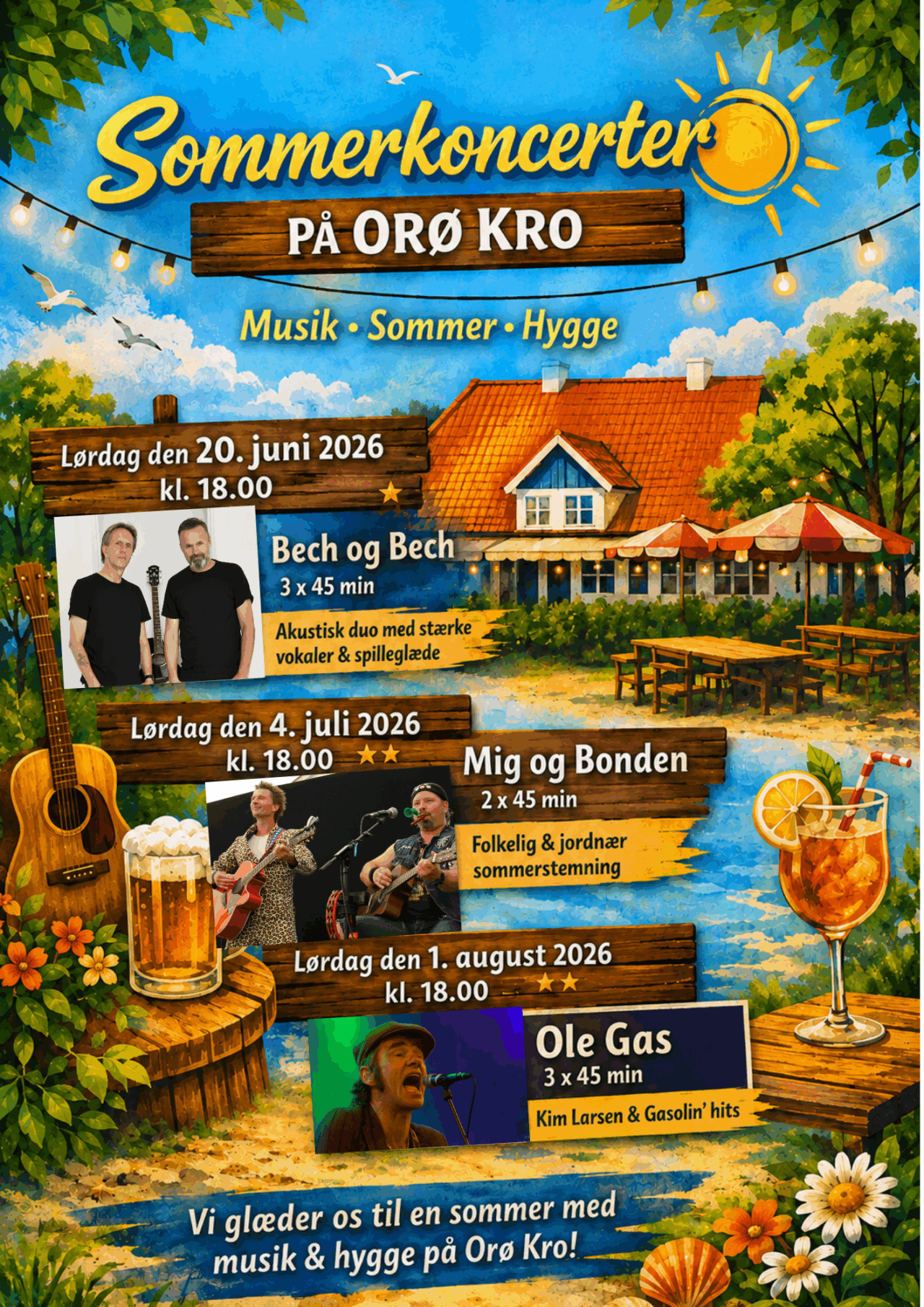 Orø Kro: Hyggelig Restaurant med Musik & Events | Book Bord Online